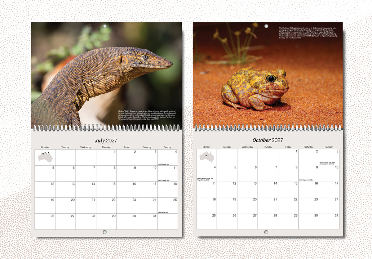 Australian Wildlife Conservancy's 2027 Wall Calendar